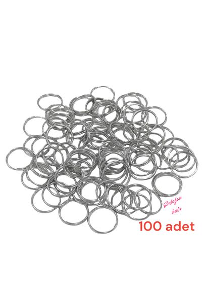 erdoğan hobi Key Chain Ring 100 Pieces of Metal Key Chain Making Material Round Ring