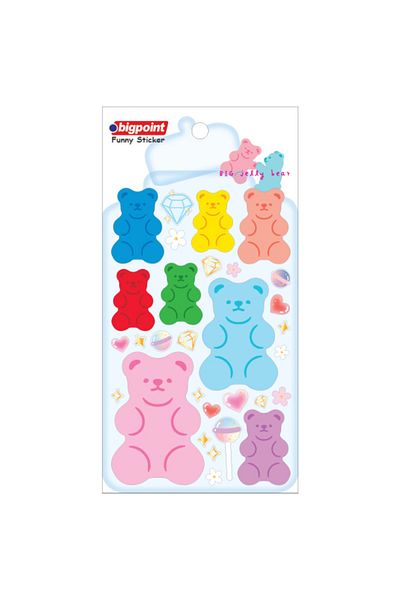 Bigpoint Pack of 15 Large Jole Bears Sticker