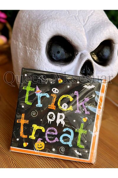 QUEEN AKSESUAR Imported Luxury Halloween Party Trick or Treat Truth or Dare or Napkin Set Decor Ornament