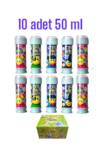 Oyunsal Üflemeli Baloncuklu Köpük Oyunu 50ml Likit 10 adet