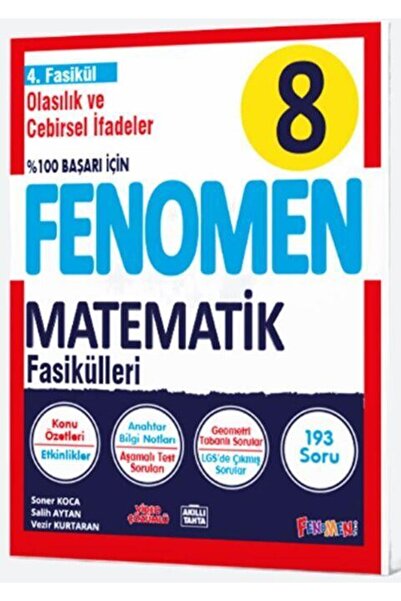Fenomen Yayıncılık 8. Sınıf Matematik 4. Fasikül Olasıılık ve Cebirsel İfadeler