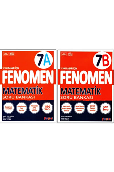 Fenomen Yayıncılık Fenomen 7. Sınıf Matematik Soru Bankası (A)+(B) Kitabı 2 K...