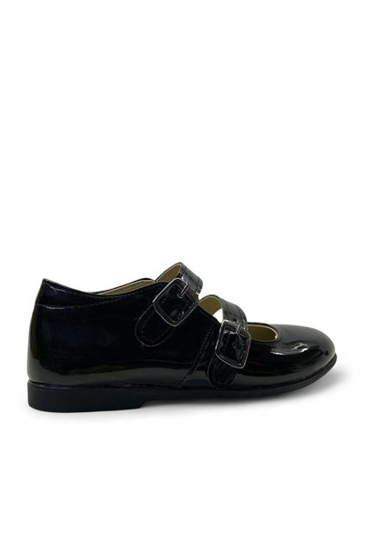 Tuğba Ortopedi 244 Orthopedic Girl's Black Patent Leather Ballerinas