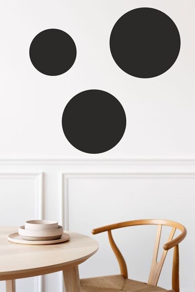 KanvasSepeti ورق حائط من القماش ذاتي اللصق بنمط بوهيمي، مجموعة من ثلاثة دائرة...