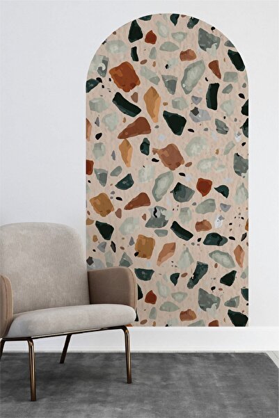 KanvasSepeti Kendiliğinden Yapışkanlı Kumaş Kanvas Dokulu Duvar Kağıdı Taş De...