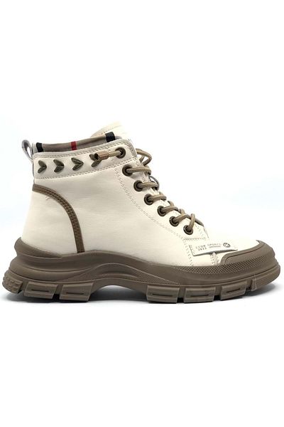 KCMN Gamelu Fade Memory - Unisex Beige Γυναικείες Μπότες, Αντιολισθητική σόλα από καουτσούκ