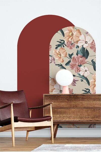 KanvasSepeti Kendiliğinden Yapışkanlı Kumaş Kanvas Dokulu Duvar Kağıdı Çiçek ...