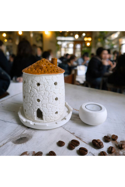 Elada Beton Büyük boy tütsülük, gece lambası , mumluk , beton mum, beton tüts...