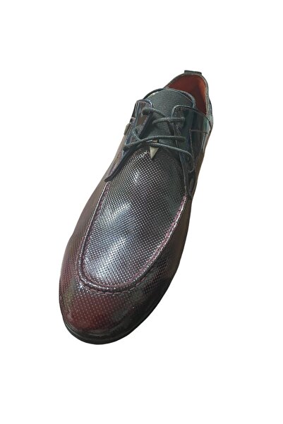 KİNG GOLD/KRAL KİNG KUNDURA Konay 998 Cherry Color Genuine Leather Men's Flats