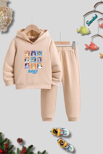 Evomind Σετ παιδικής φόρμας Unisex Bluey με κουκούλα