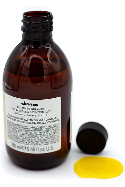 Davines شامبو الترطيب الذهبي من ALCHEMIC - 280 مل، لون حماية للشعر خالي من الرياح BEAUTYSECRETSQ26
