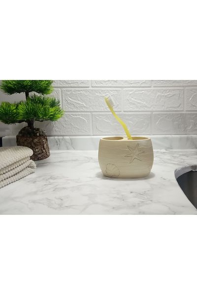 Bosphorus Oyster Pattern Polyrecin Toothbrush Holder YJS-218B