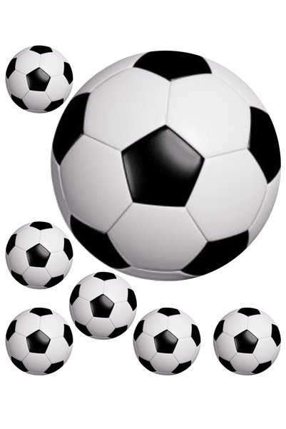 hediyehobihersey Soccer Ball 7 Pieces A4 Edible Ornament Pastry Cookie Candy Dough Paper Print