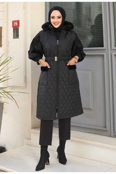 HARMAN BUTİK Women's Hooded Vest