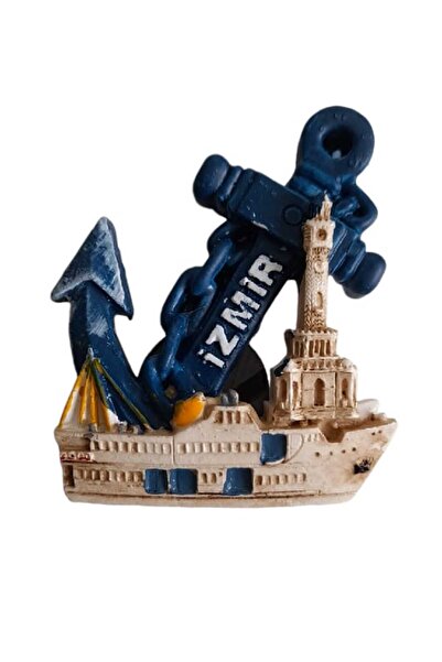 ella'nın çarşısı İzmir Magnet Kabartmalı Çapa ve Gemi Figürlü.1 Adet.