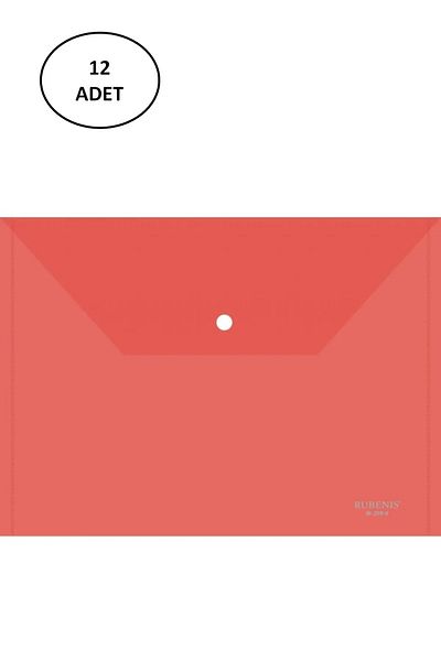 Hepsiniyakala Rubenis Snap File A4 Transparent Red 12 Pieces