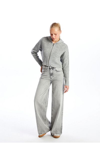 LC Waikiki Pantaloni de jeans pentru femei Lcwk Wideleg