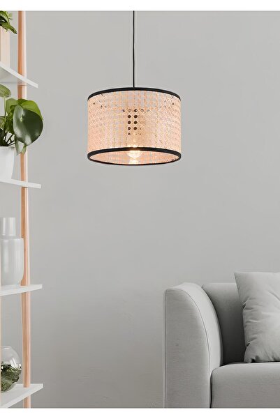 burenze Modern Rattan Boheme Tasarım Salon Mutfak Oturma Odası Avize Doğal Ha...