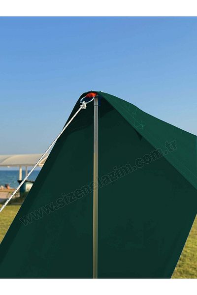 size ne lazım Practical Camping Shade and Beach Umbrella 1.5m X 5m Water Repellent Oxford Fabric (Dark Green Color)