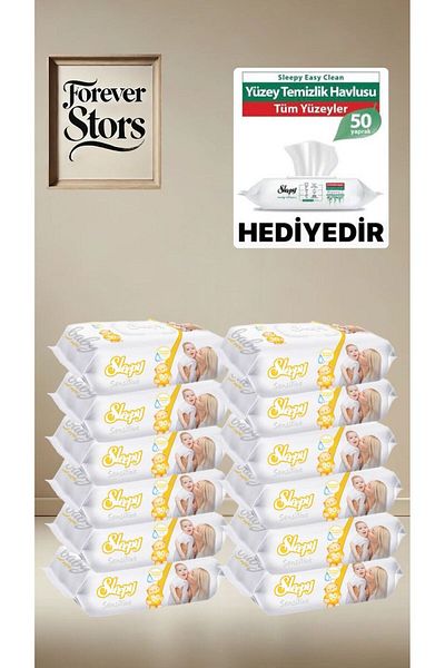 Sleepy Sensitive Wet Towel 12x90 12 Pack 1080 Sheets