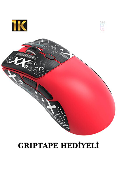 Attack Shark R1 Superlıght 18000 Dpı Ultra Hafif Paw3311 Kablosuz Oyuncu Faresi (GRIP TAPE HEDİYELİ)