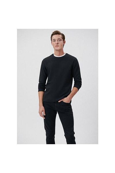 Mavi Men's Long Sleeve Black Basic T-shirt064622-21842