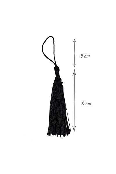 hobimon No 5 Black Flush Tassel - 13 cm