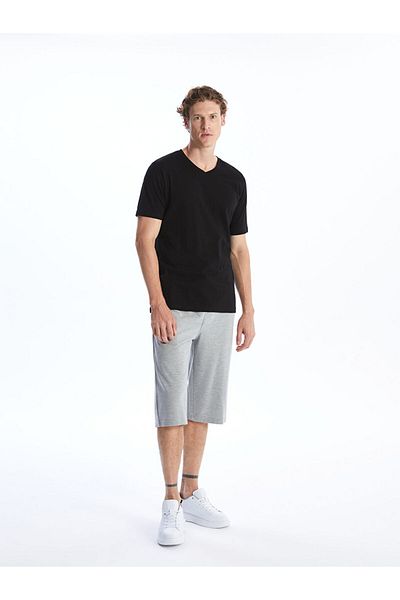 LC Waikiki V-Neck Short Sleeve Combed Cotton Men's T-Shirt