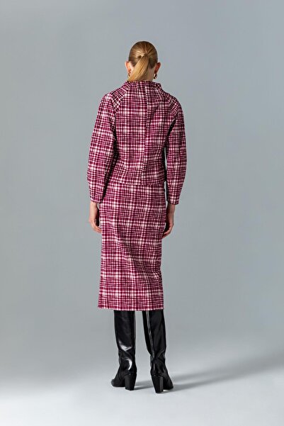 KAMEYA PÖTİKARE DESEN YIRTMAÇLI ETEK 25W30612