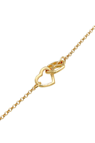 ELLI Detský náramok v tvare labky v tvare srdca zo striebra 925, pozlátený