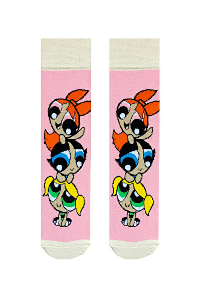 ZEYZEY MONKEY Set of 4 Character Patterned Mixed Color Teenage Girls Socks