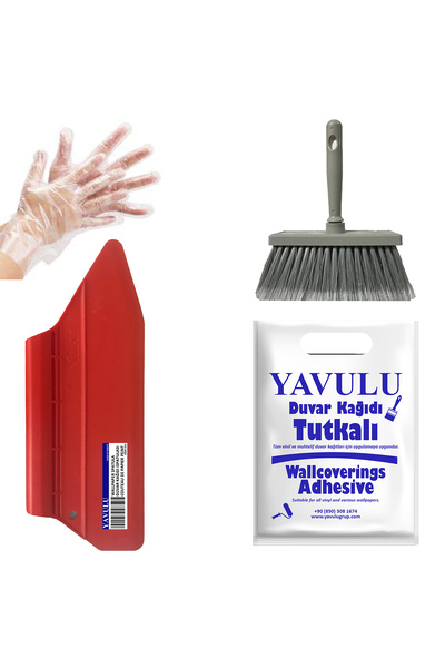 yavulu 125gr 4'lü Duvar Kağıdı Uygulama Seti / Duvar Kağıdı Yapıştırıcısı Tut...