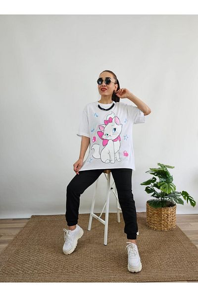6 butik altı üstü butik Σετ αθλητικής φόρμας με κρεμαστό σχέδιο Cat