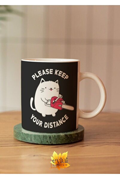 Eylül Design Please Keep Your Distance Printed Fun Full Tour Special Design C...