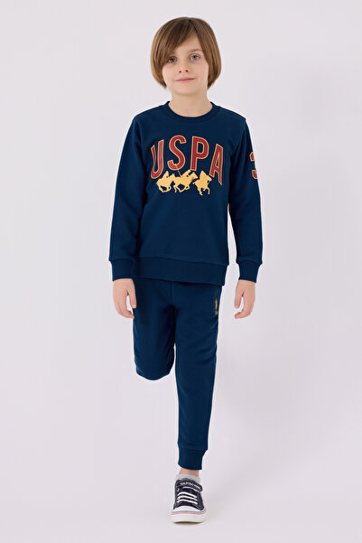 U.S. Polo Assn. ERKEK ÇOCUK 4-14 YAŞ , MANŞETLİ PAÇA , ÜÇ İPLİK ŞARDONLU EŞOFMAN TAKIMI YENİ SEZON