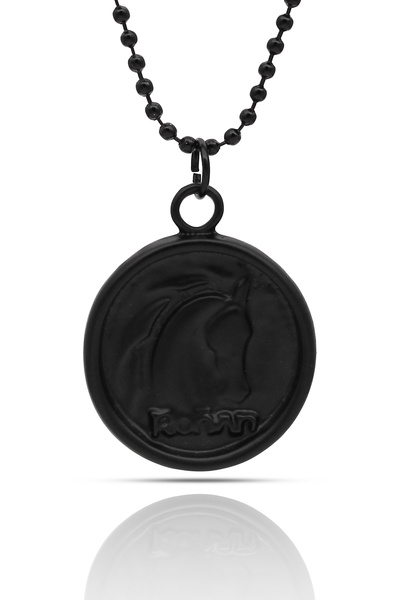 kolbi قلادة شعار سيد الخواتم روهان - مع سلسلة كروية باللون الأسود
