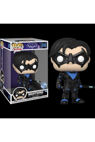 Funko Gotham Knights Nightwing حصريًا مقاس 10 بوصة كبير 27 سم Pop! شخصية الفينيل # 896 شخصية فانكو