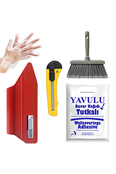 yavulu 100gr 5'li Duvar Kağıdı Uygulama Seti / Duvar Kağıdı Yapıştırıcısı Tut...