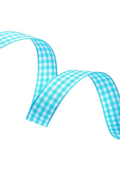 Skygo 25 mm Mint Taffeta Plaid Ribbon - 10 Meters