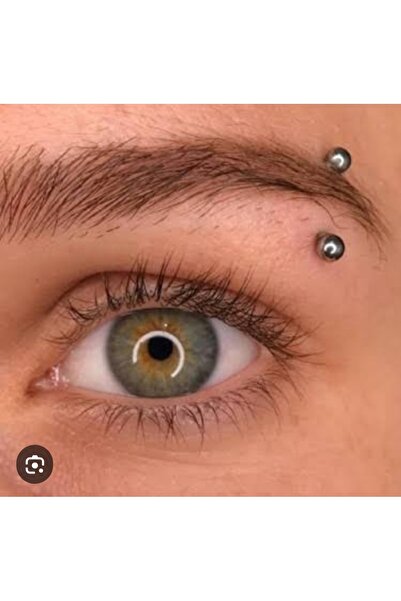 DCPİERCİNG Top 3mm x 8mm x 1.2mm Çelik Banana Piercing