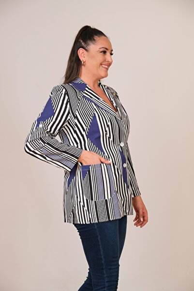 Lady Majestic Jachetă cu dungi mari