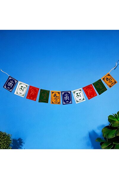 Saraswati Society TİBET DUA BAYRAKLARI OM MANI PADME HUM YOGA MEDİTASYON TİBE...