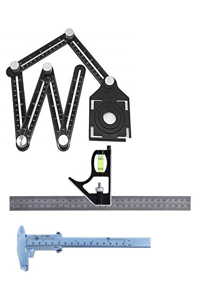 Depolife Mühendis Mimar Marangoz cizim Kalıplama Tarağı Kombine Gönye cizim Ş...