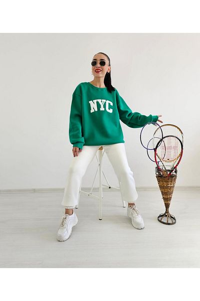 6 butik altı üstü butik Σετ αθλητικών φόρμων Ontu Nyc Print