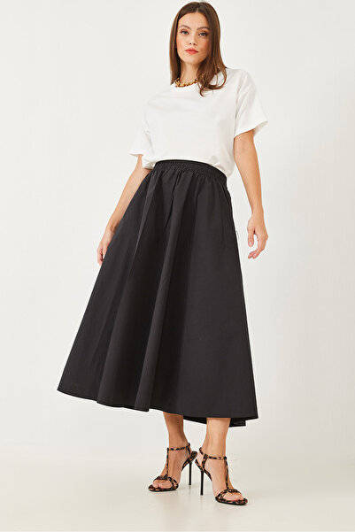 Bianco Lucci Women's Pocket Detailed Elastic Waist Parachute Balloon Skirt 60251891