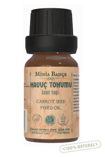 Minia Bahçe Bitki ve Sanat Atölyesi 20ml Carrot Seed Oil - Cold Pressed, 100% Pure