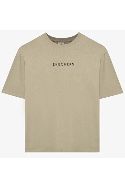 SKECHERS S242134 Γραφικό μπλουζάκι βαρύ βάρος Ανδρικό μπλουζάκι ΜΠΕΖ