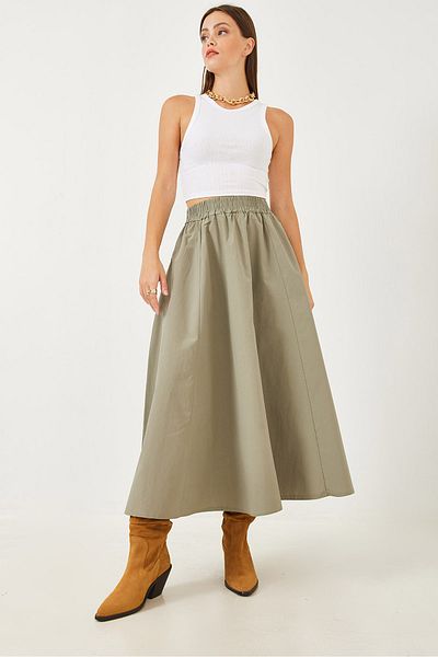 Bianco Lucci Damen-Fallschirm-Ballonrock mit Taschendetail und elastischem Bund 60251891