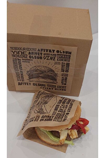 ambalajtoptancısı 100 ADET 15X15,5 HAMBURGER KAGIDI