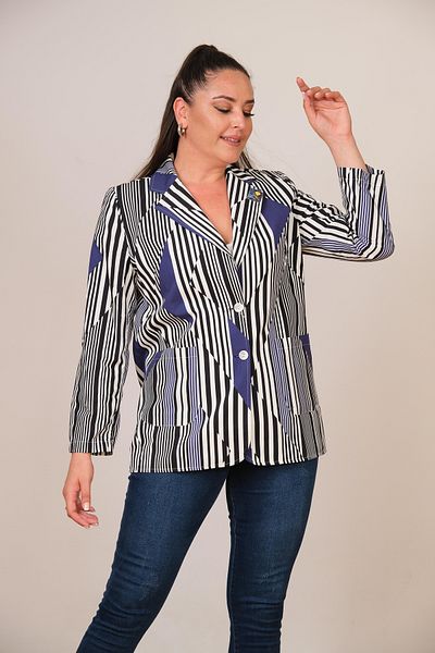 Lady Majestic Jachetă cu dungi mari